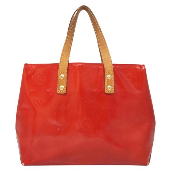 LOUIS VUITTON Monogram Vernis Reade PM Hand Bag Red Rouge M91088 - Picture 2 of 12